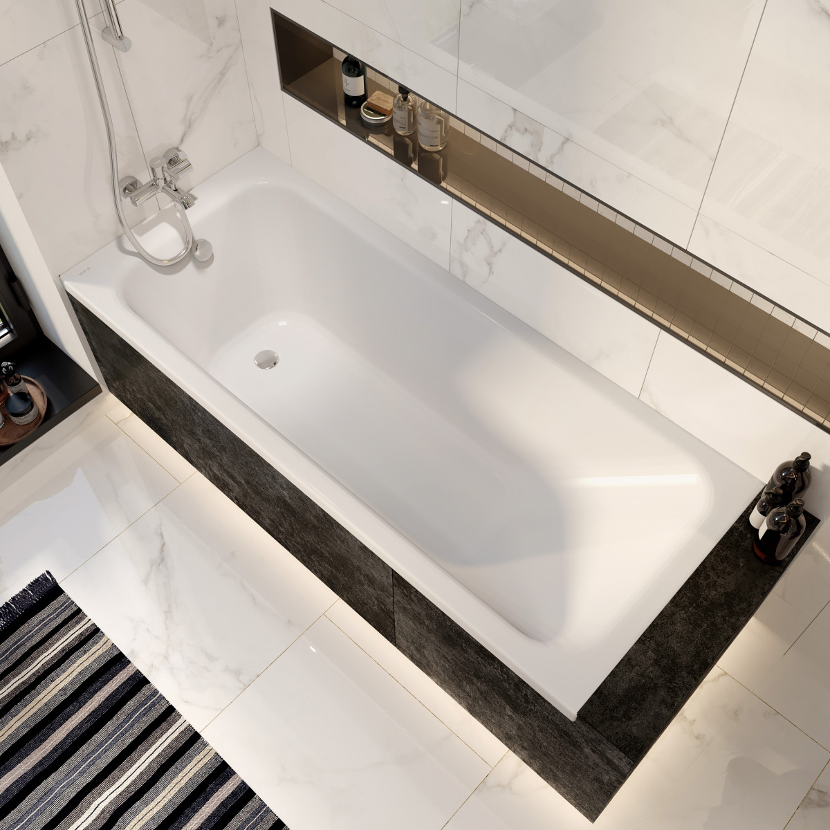 Ванна VitrA Neon 52280001000 170 x 75 см акриловая прямоугольная белая