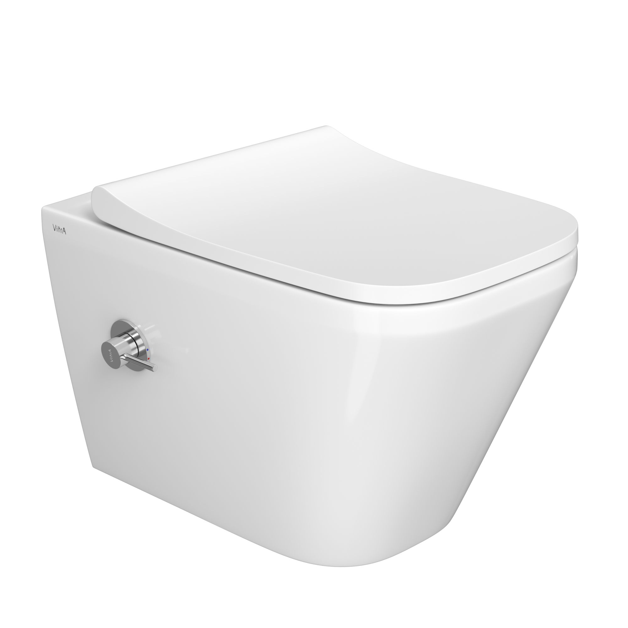 Подвесной унитаз VitrA Integra Square 7082B003-7209 безободковый Rim-ex белый санитарный фарфор антибактериальное покрытие Hygiene