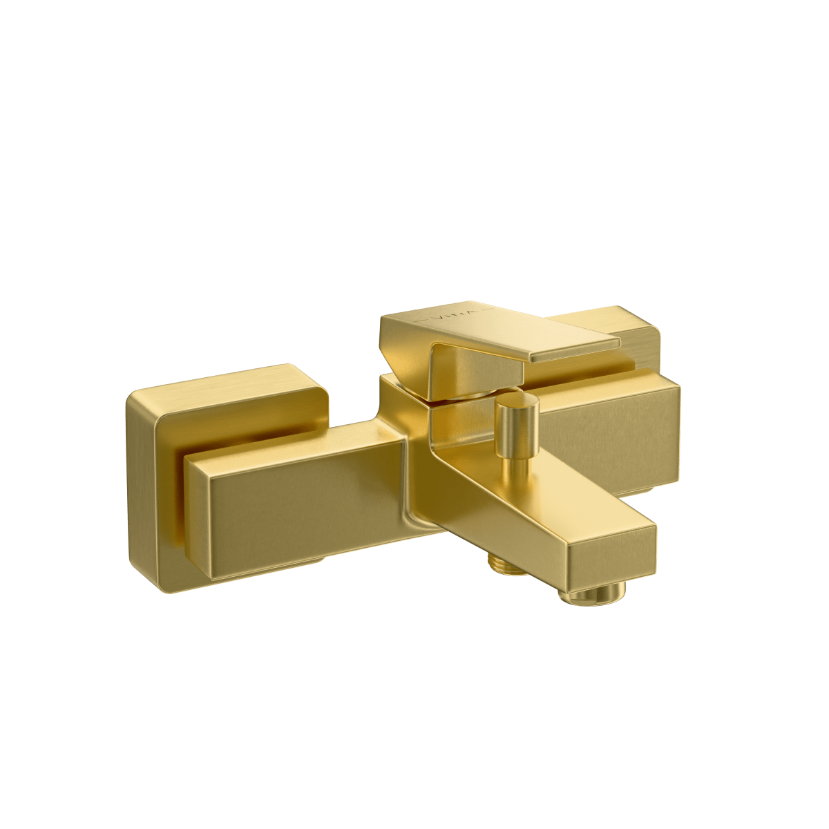 Настенный смеситель для ванны VitrA Minimax Square A4352025EXP однорычажный брашированное золото латунь