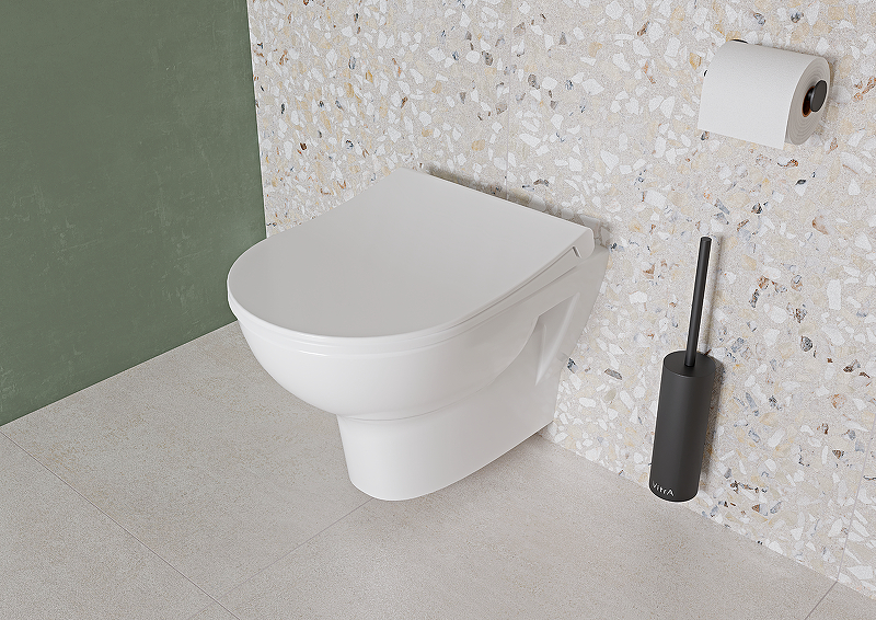 Комплект унитаза с инсталляцией Vitra Zentrum L-box 9012B003-7206 с сиденьем Микролифт и клавишей смыва Хром глянцевый