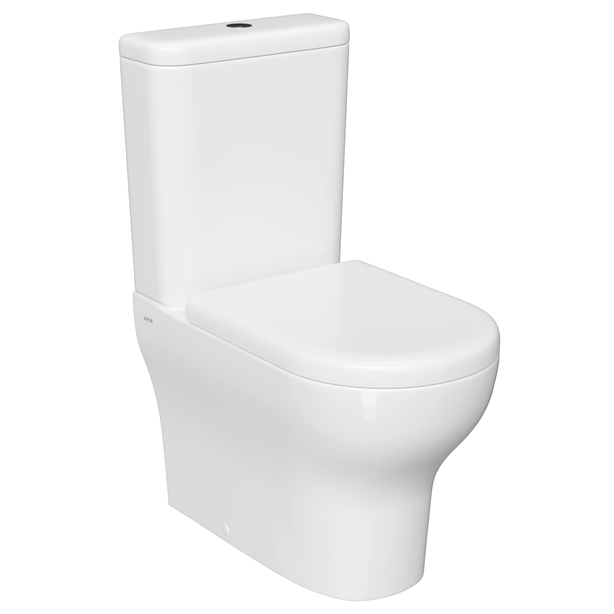 Унитаз-компакт напольный VitrA Zentrum 9012B003-7202 с сиденьем без микролифта белый санитарный фарфор антибактериальное покрытие Hygiene