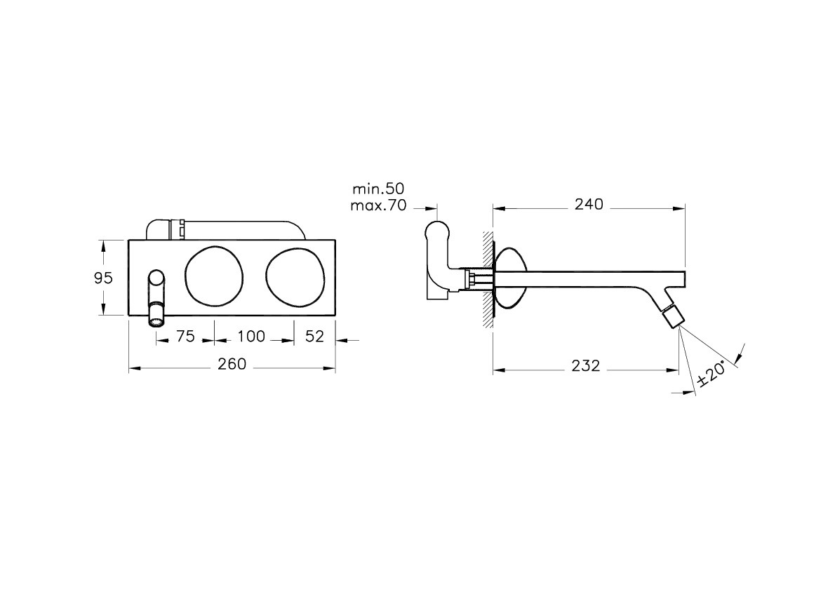 Смеситель для биде Istanbul встраиваемый A4188323EXP