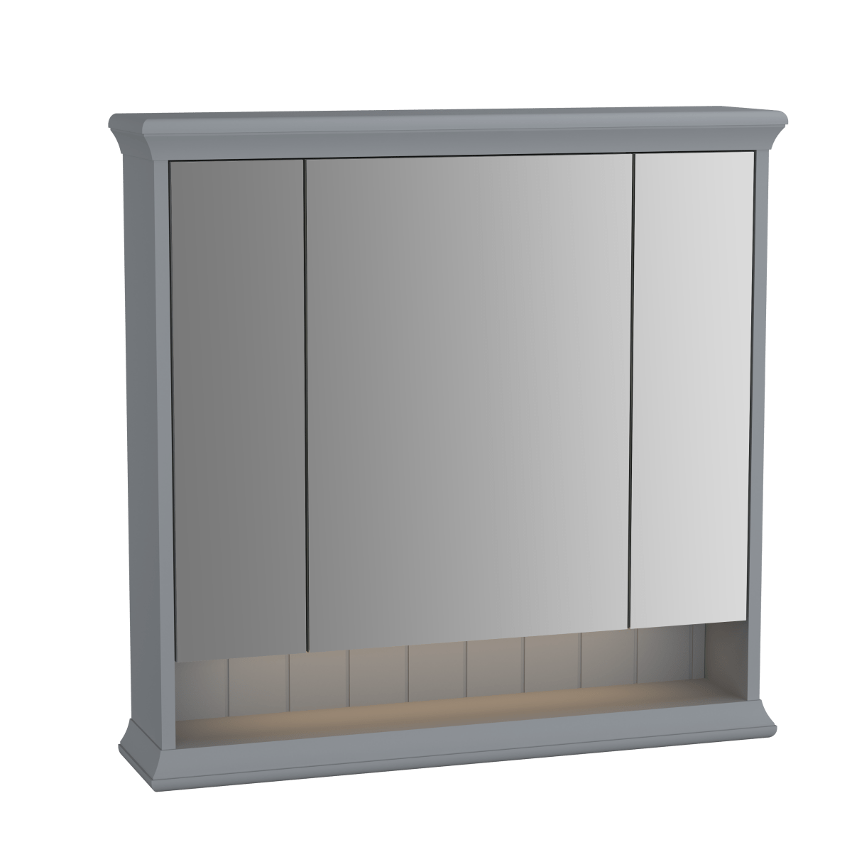 Зеркальный шкаф VitrA Valarte 62232 80 см матовый серый с подвесткой