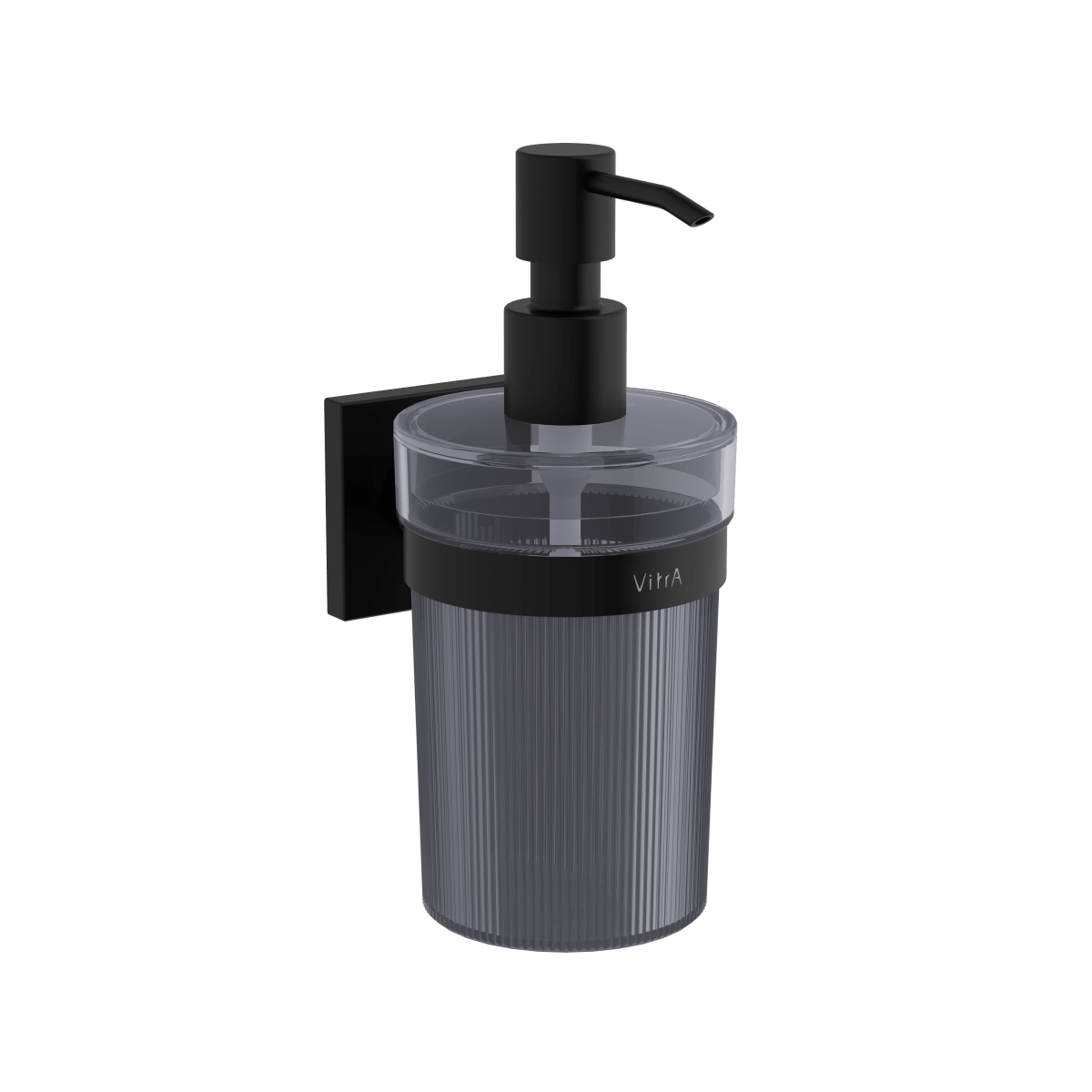 Дозатор для мыла VitrA Root A4480736 подвесной 445 мл матовый черный пластик