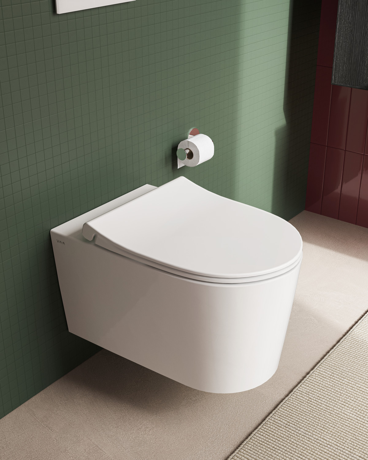 Подвесной унитаз VitrA Nest 7870B403-0075 безободковый QuantumFlush белый санитарный фарфор антибактериальное покрытие Hygiene + Clean