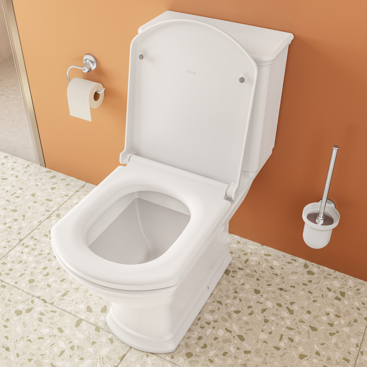 Унитаз-компакт напольный VitrA Serenada 9722B003-7205 с сиденьем микролифт белый санитарный фарфор