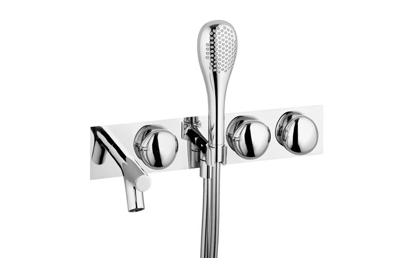 Встроенный смеситель Istanbul для ванны и ручным душем A41809, хром