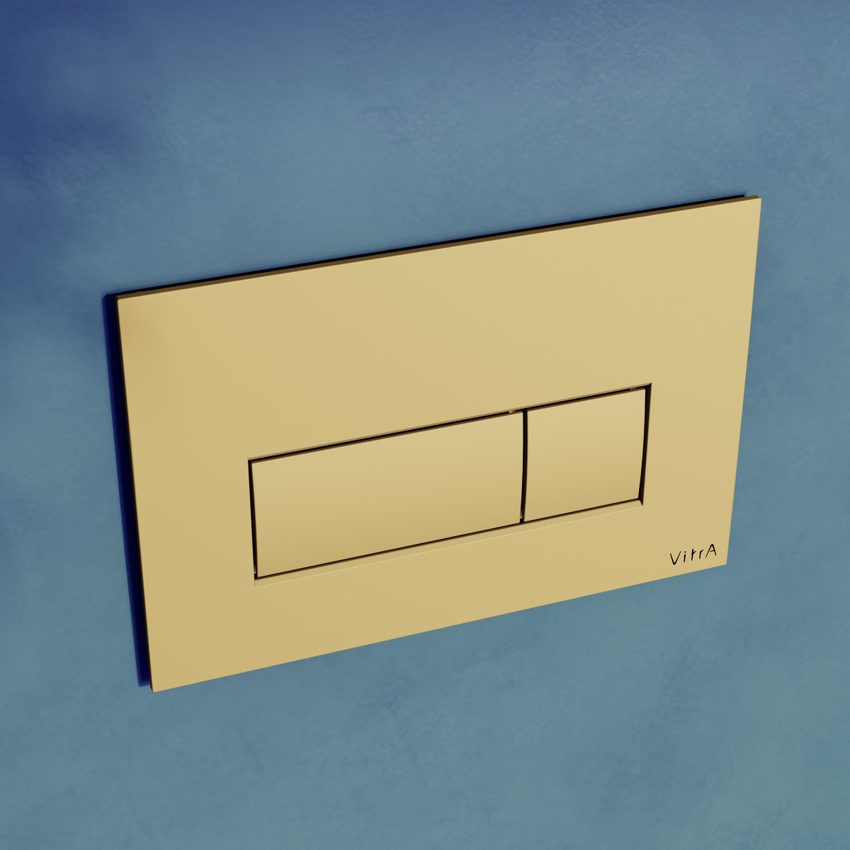 Кнопка смыва для инсталляции VitrA Root Square 740-2324 глянцевое золото двойный смыв