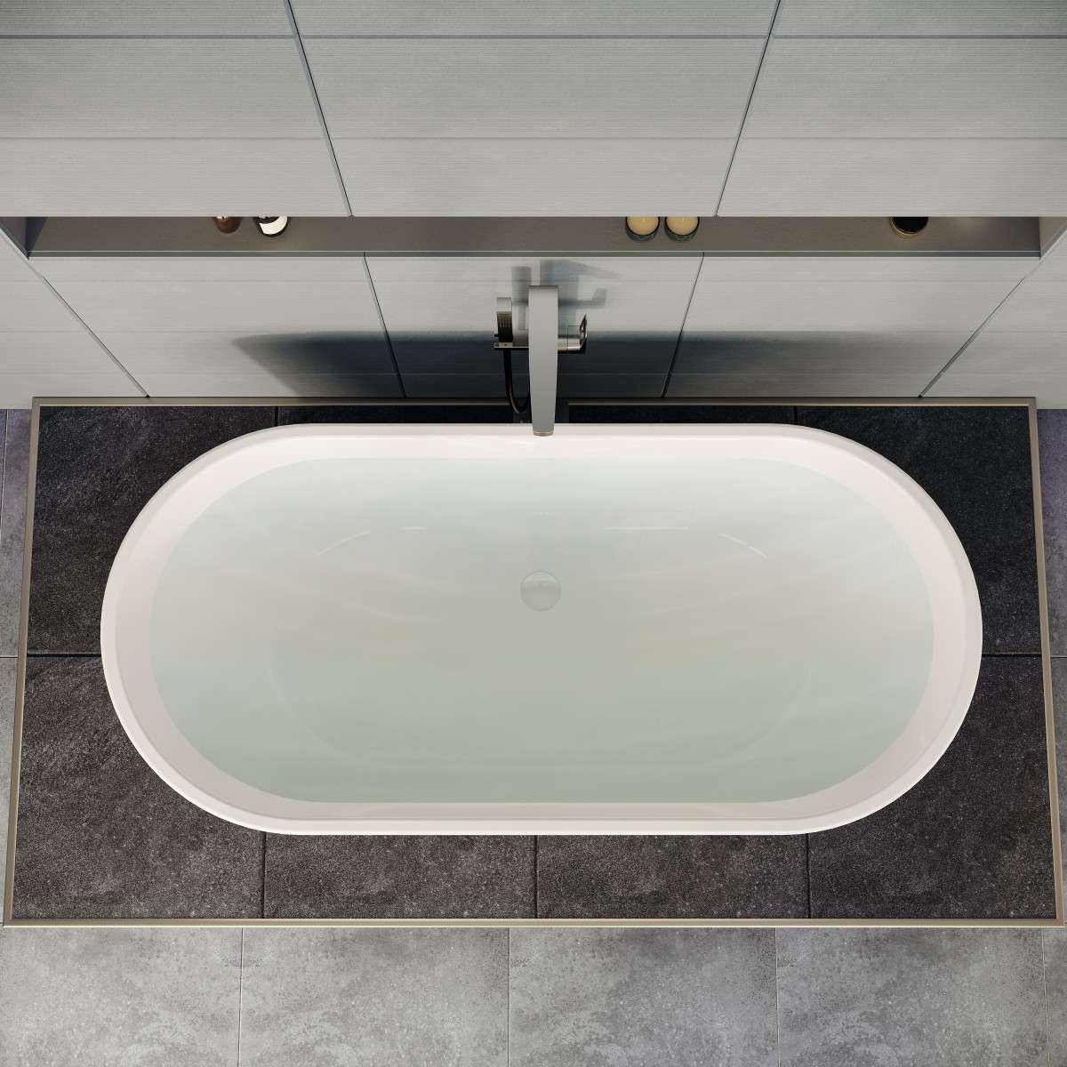 Ванна VitrA Geo (Гео) 65370006000 170 x 80,5 см отдельностоящая акриловая прямоугольная белая