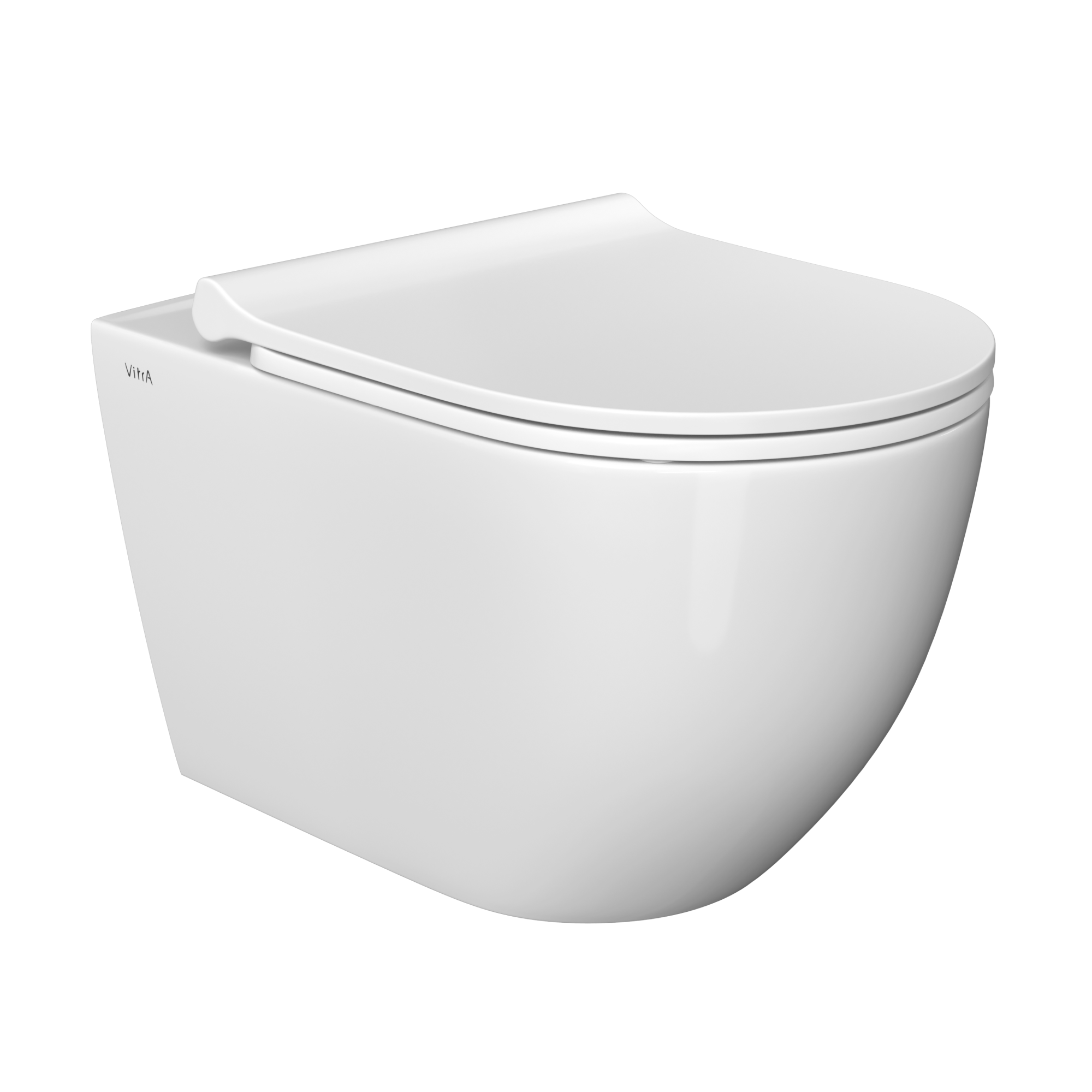 Подвесной унитаз VitrA Mia Round 7510B003-0075 безободковый SmoothFlush белый санитарный фарфор антибактериальное покрытие Hygiene