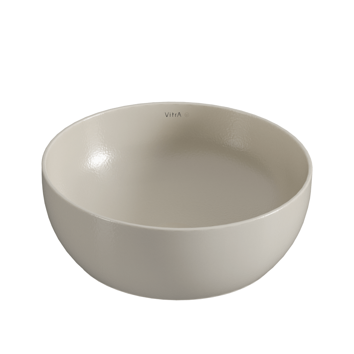 Раковина чаша VitrA Outline Recycled (Аутлайн Ресайклд) 7992B066-0016 41 x 41 см накладная матовая бежевая антибактериальное покрытие Hygiene (Хайджн)