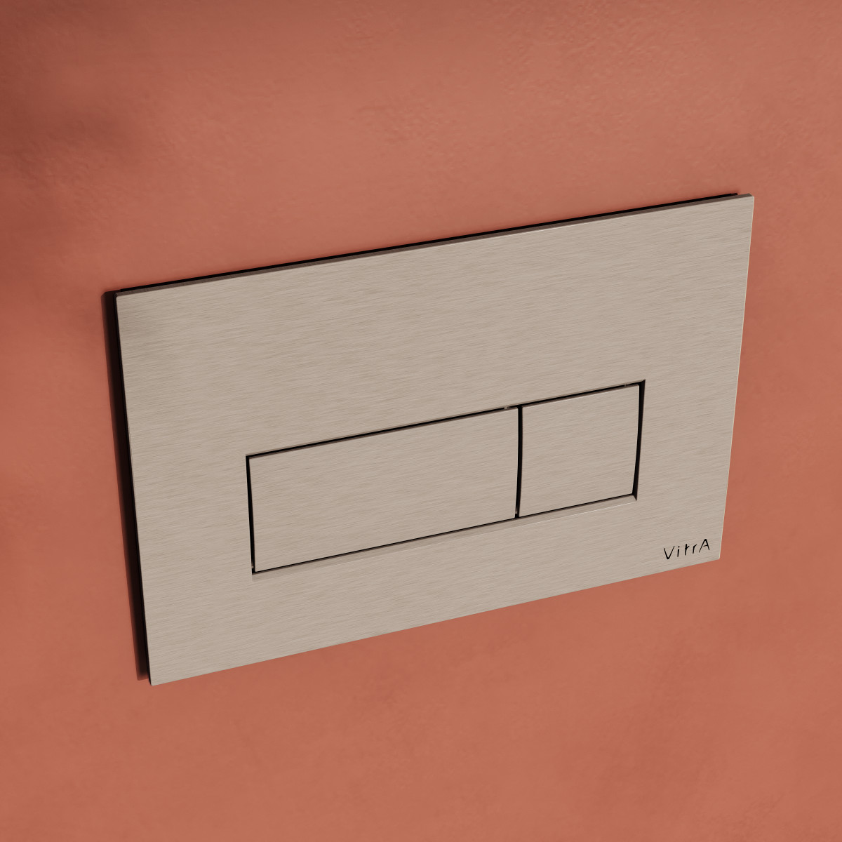 Кнопка смыва для инсталляции VitrA Root Square 740-2395 брашированный никель двойный смыв