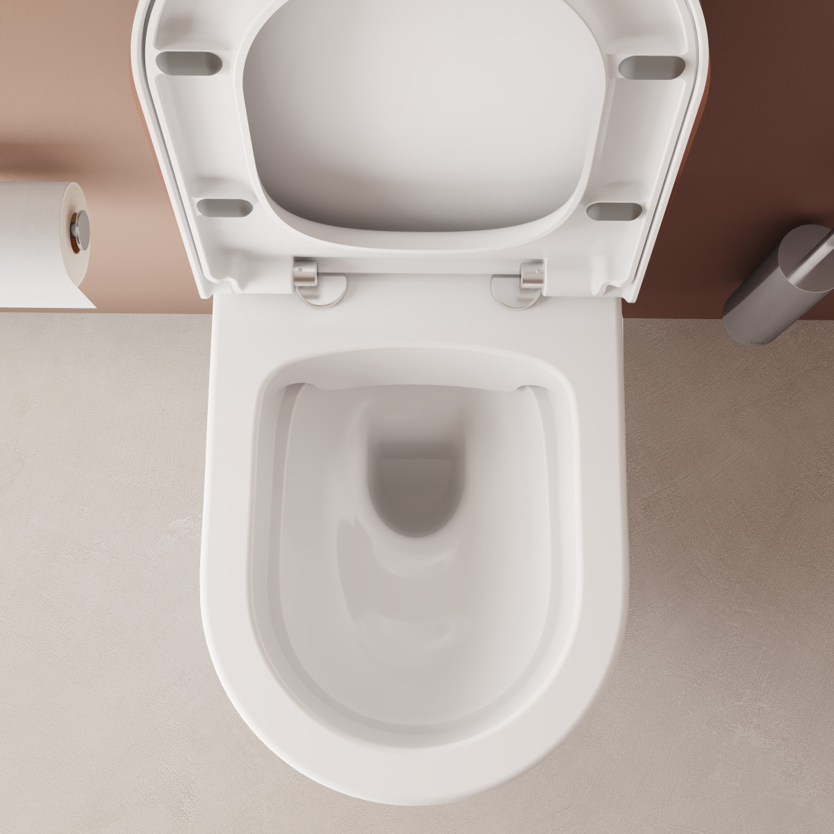 Подвесной унитаз VitrA Mia Round 7510B003-0075 безободковый SmoothFlush белый санитарный фарфор антибактериальное покрытие Hygiene