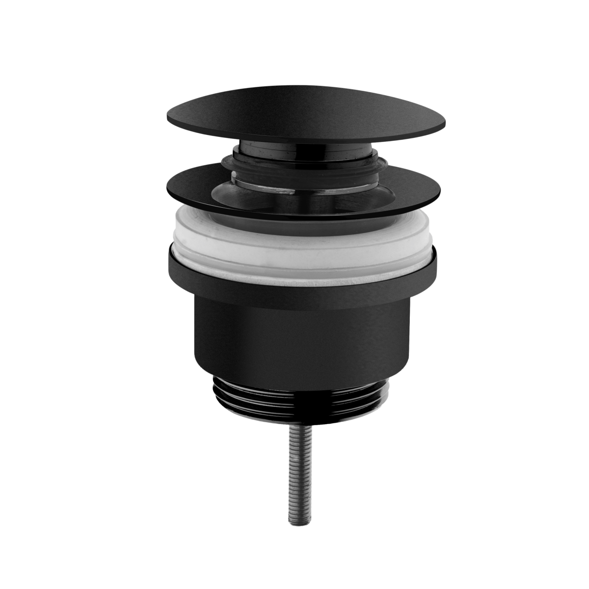 Донный клапан VitrA A4514936WTC нажимной для раковины с переливом матовый черный