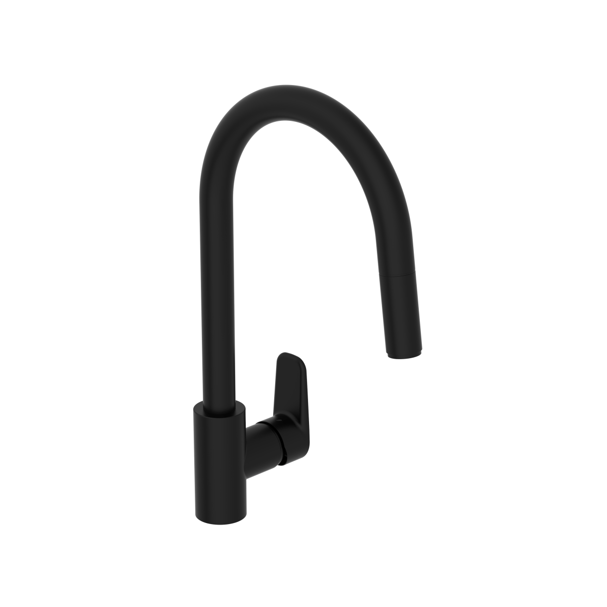Смеситель для кухни VitrA Flow Soft (Флоу Софт) A4344536EXP с поворотным изливом однорычажный матовый черный латунь