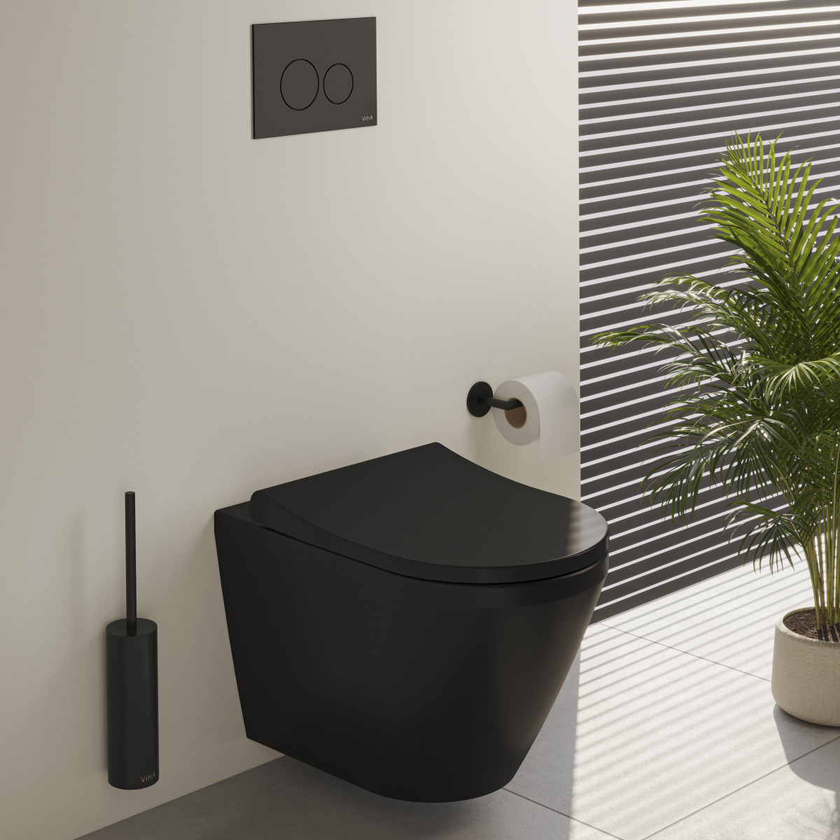 Кнопка смыва для инсталляции VitrA Origin 740-1601 черная двойной смыв