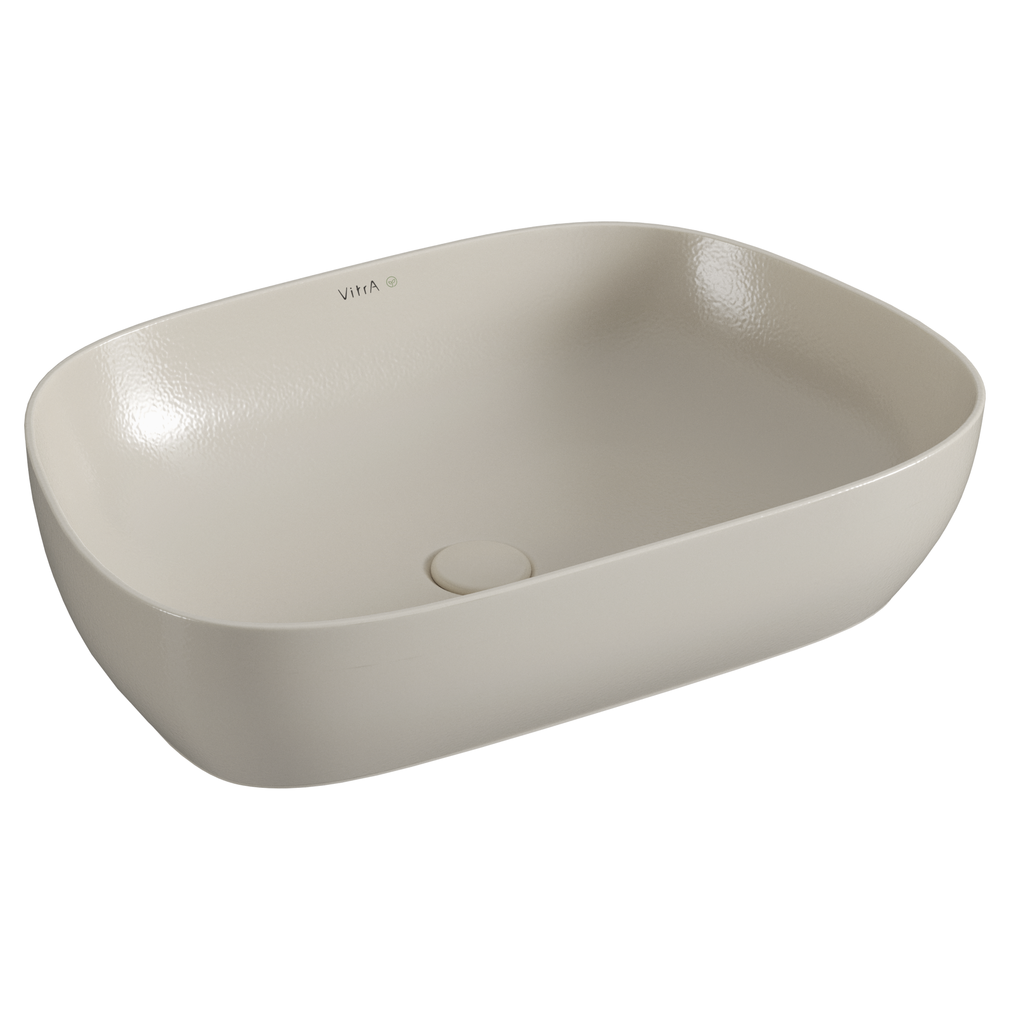 Раковина чаша VitrA Outline Recycled 7993B066-0016 63 x 42 см накладная матовая бежевая антибактериальное покрытие Hygiene
