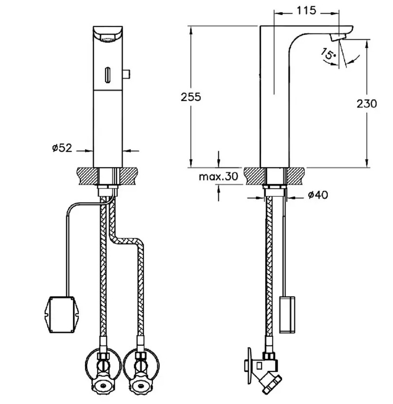 Смеситель для раковины Vitra AquaSee A47065, хром