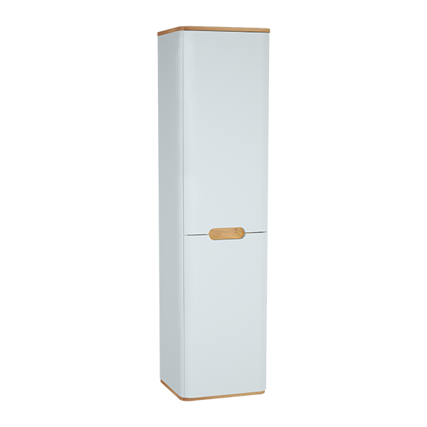 Шкаф пенал в ванную VitrA Sento 60854 40 см с корзиной для белья матовый белый МДФ