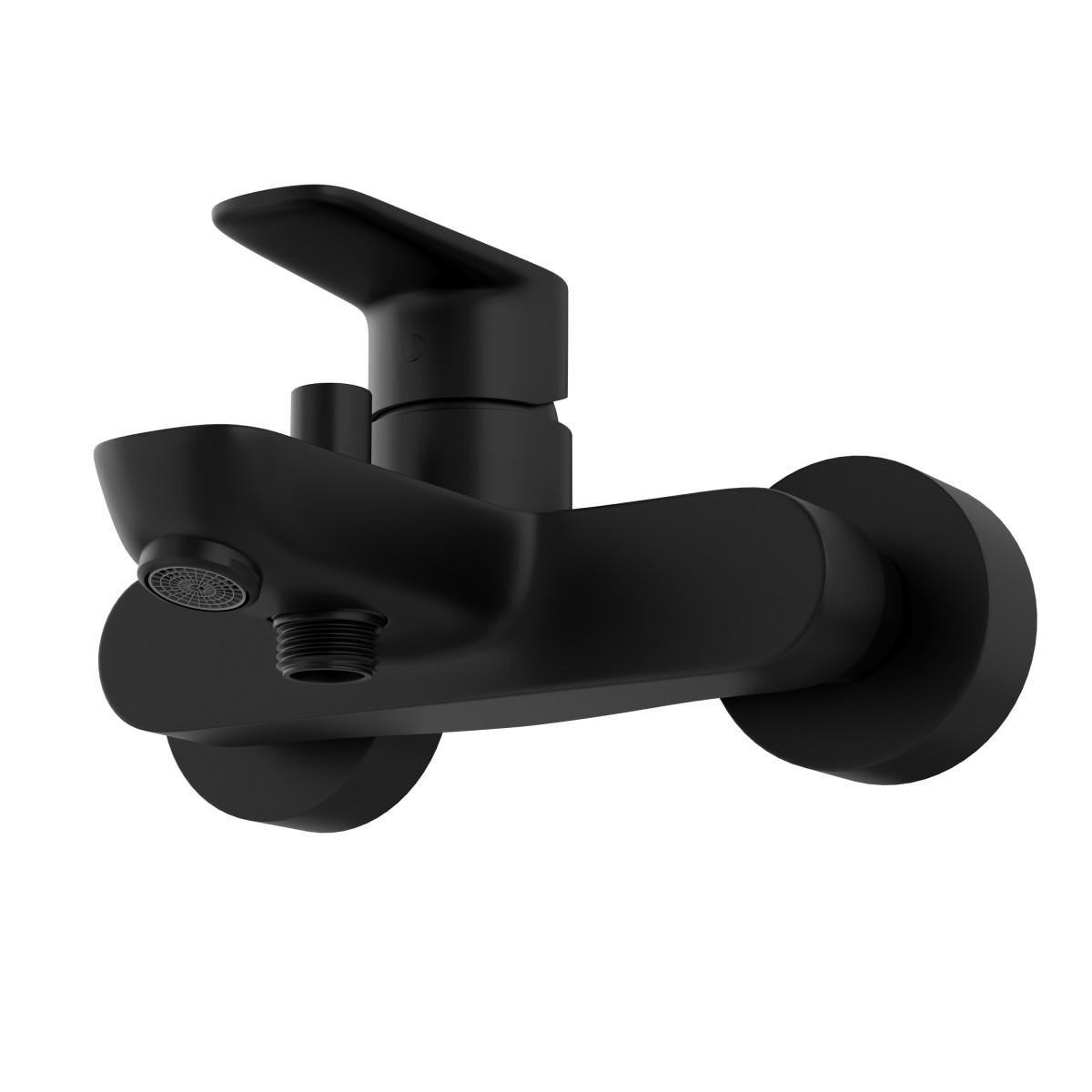 Смеситель настенный VitrA Flow Soft A4294636EXP для ванны однорычажный матовый черный латунь