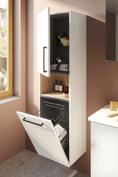 Пенал Root 40 см, левосторонний, глянцевый белый