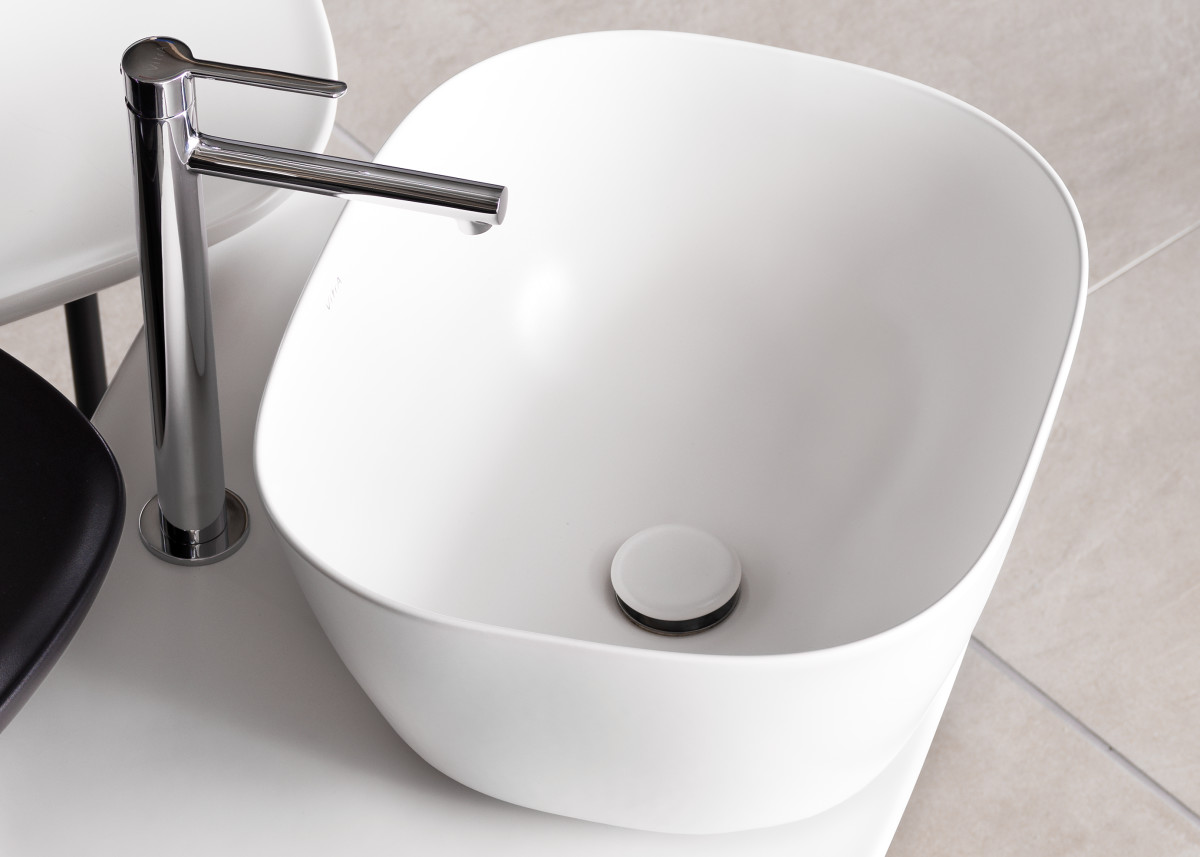 Раковина чаша VitrA Plural 7811B401-0016 45 x 38 см накладная матовая белая антибактериальное покрытие Hygiene + Clean