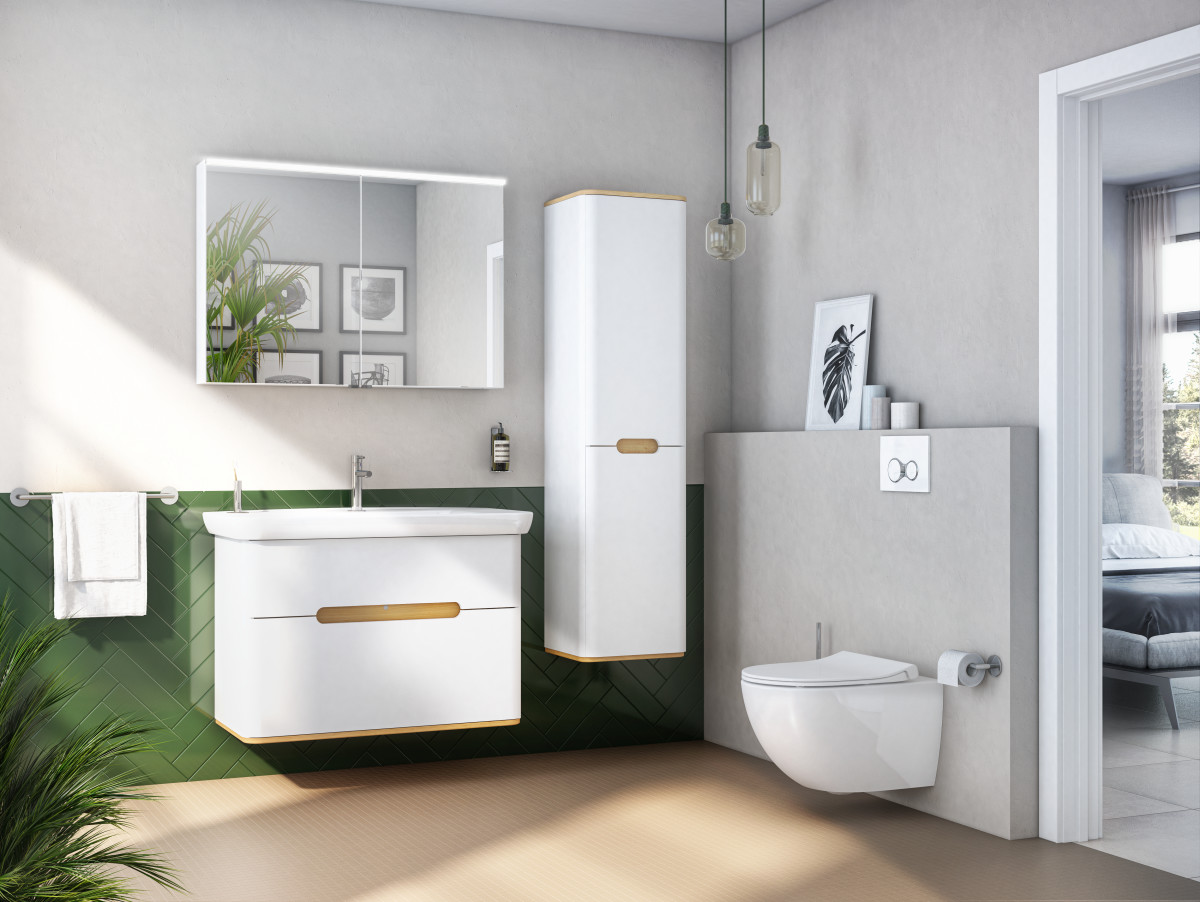 Подвесной унитаз VitrA Sento 7748B003-0075 безободковый Rim-ex белый санитарный фарфор антибактериальное покрытие Hygiene