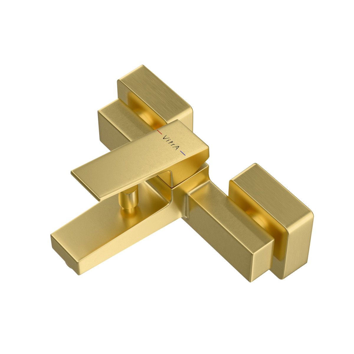 Настенный смеситель для ванны VitrA Minimax Square A4352025EXP однорычажный брашированное золото латунь