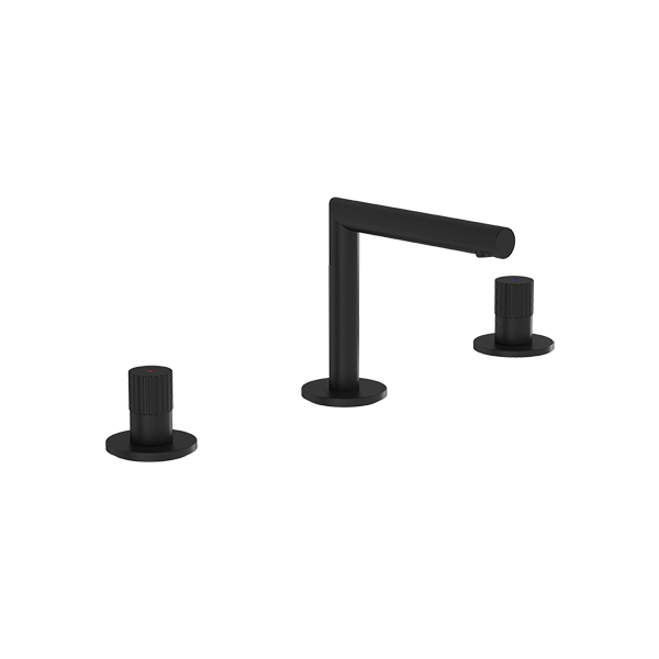 Смеситель Origin для раковины на 3 отверстия, цвет матовый черный