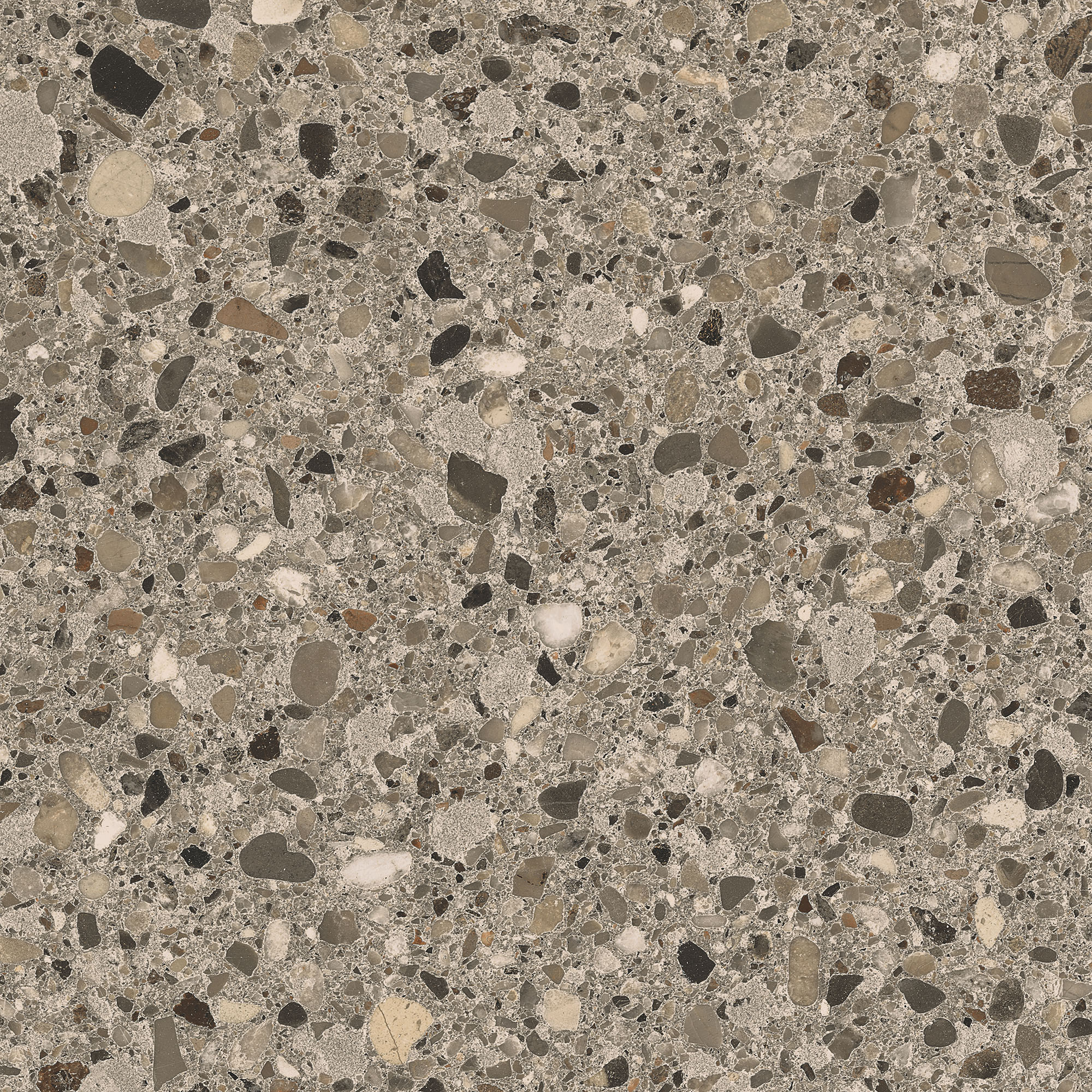 плитка Cementmix Крупный Терраццо Темный Греж