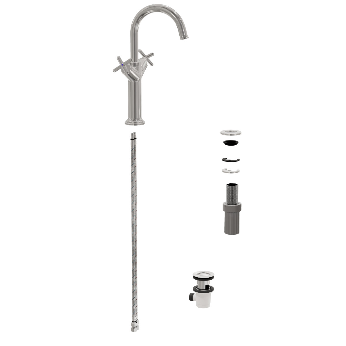 Смеситель для раковины VitrA Origin (Ориджин) Classic (Ориджин Классик) A42886 двухрычажный хром латунь