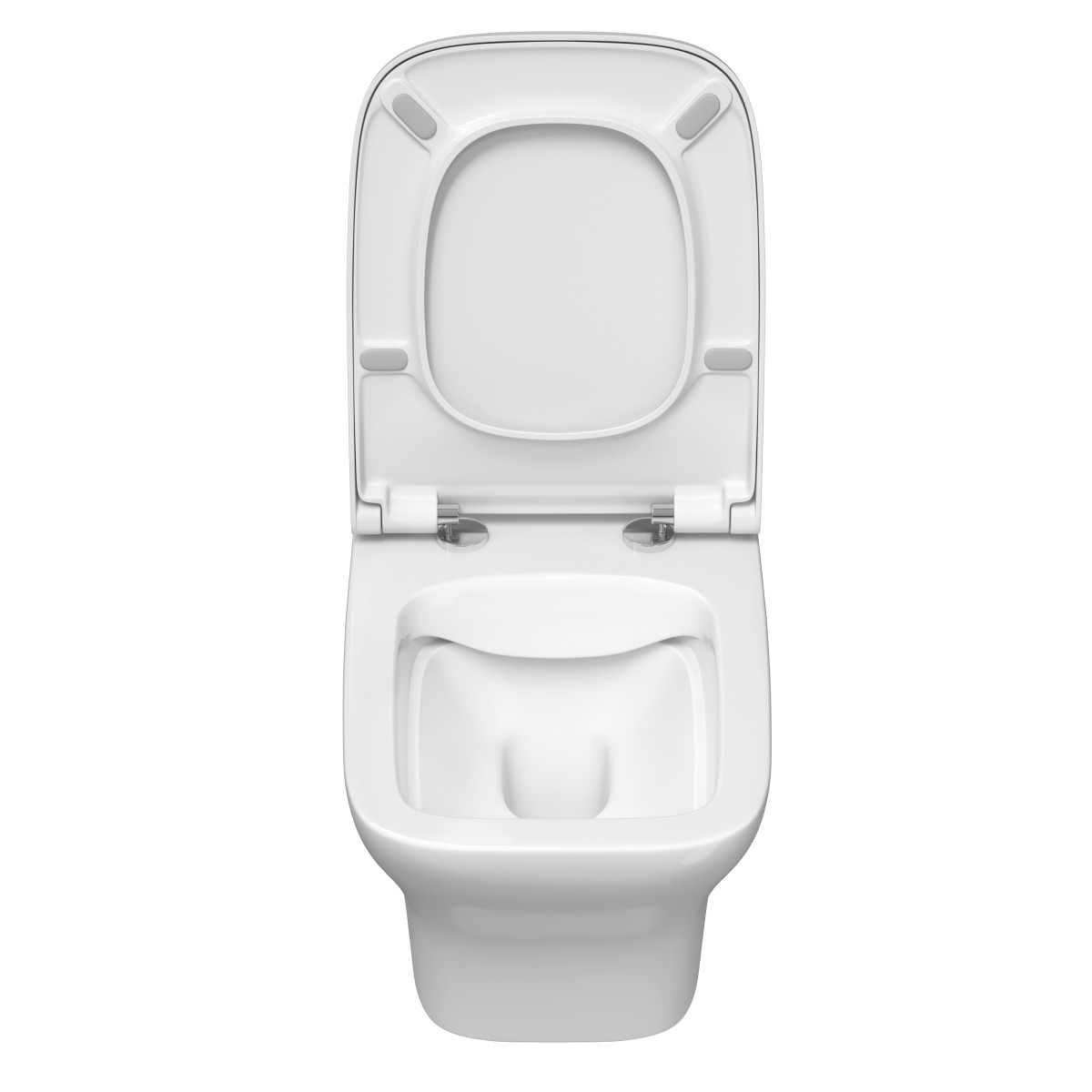 Подвесной унитаз VitrA Zentrum Square 7484B003-0075 безободковый SmoothFlush белый санитарный фарфор антибактериальное покрытие Hygiene