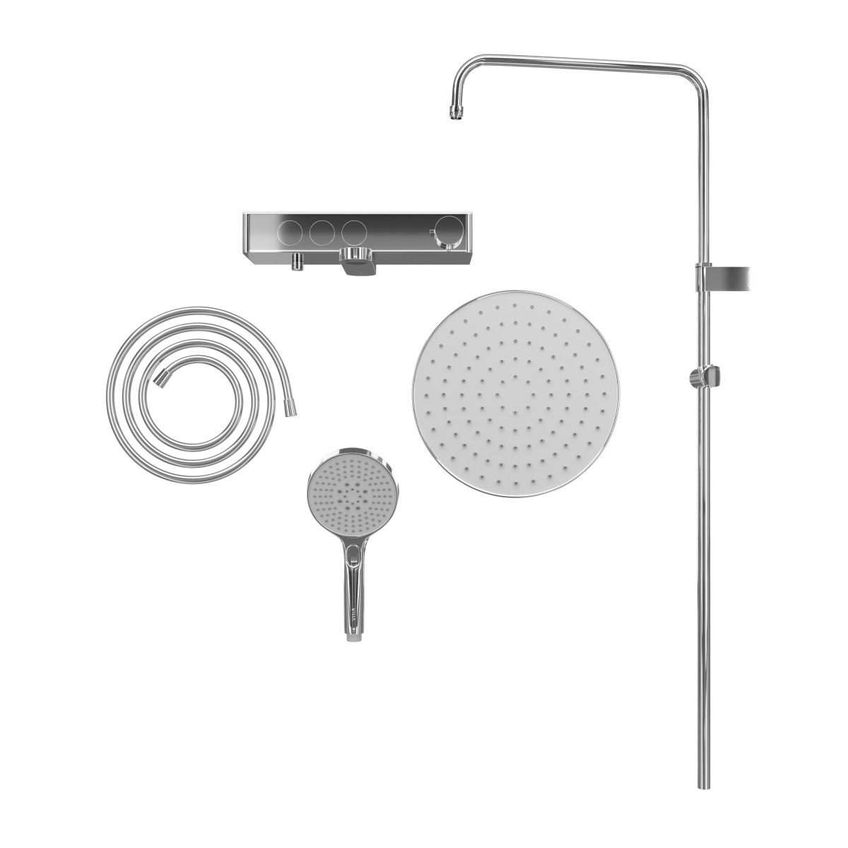 Душевая система VitrA Core Round A47309EXP с термостатическим смесителем и ручным душем хром