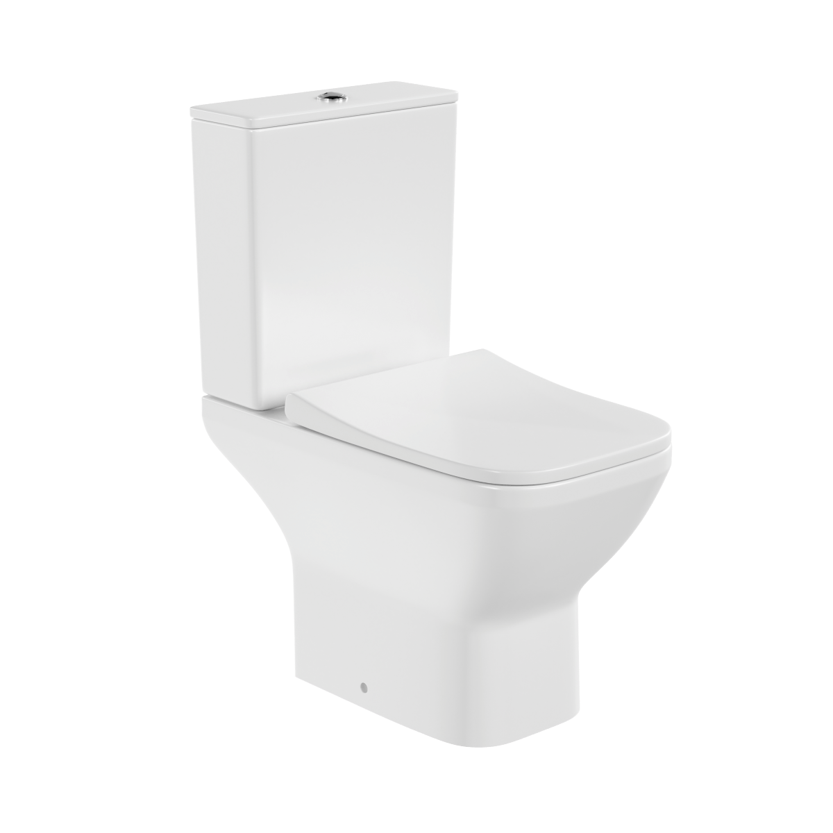 Унитаз-компакт напольный VitrA Integra Square (Интегра Скуэр) 9833B003-7205, с сиденьем микролифт, белый, санитарный фарфор, антибактериальное покрытие Hygiene (Хайджн)
