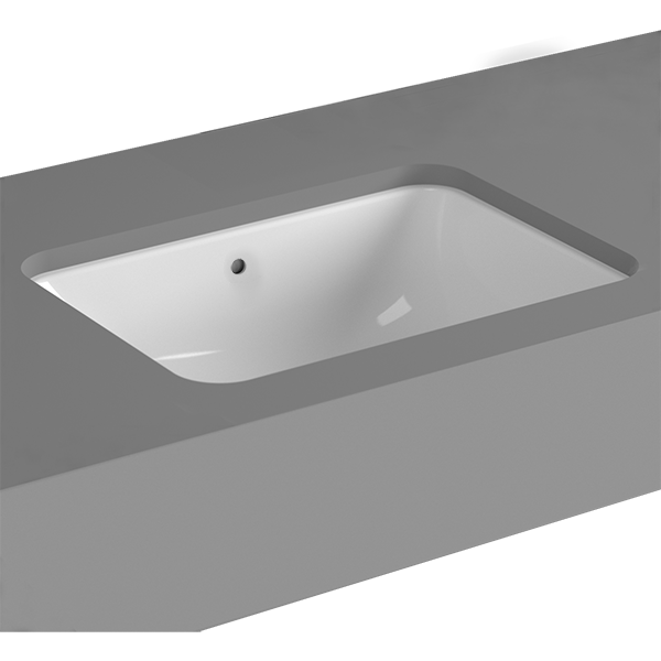 Встраиваемая снизу раковина VitrA S20 5474B003-0618 50 x 37 см прямоугольная белая антибактериальное покрытие Hygiene