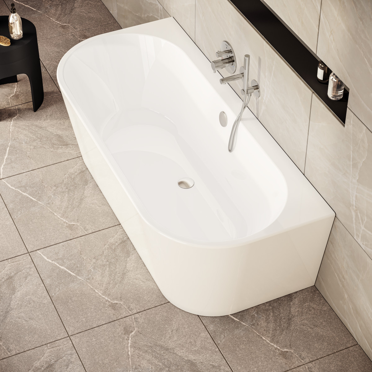 Ванна VitrA Geo 65420006000 180 x 80,5 см отдельностоящая акриловая прямоугольная белая