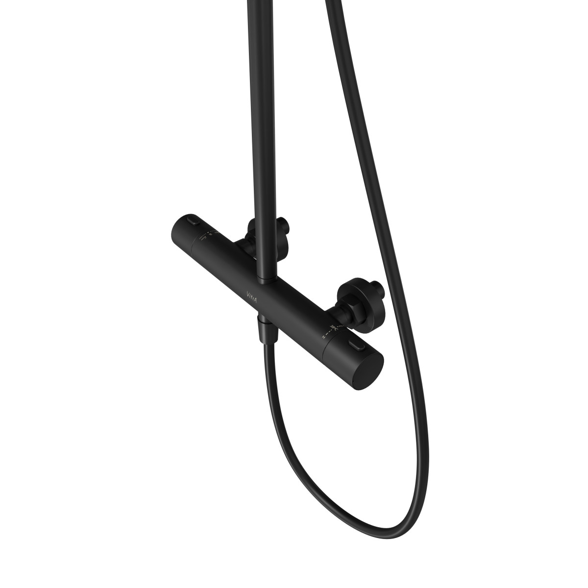 Душевая система VitrA Joy A4729836EXP с термостатическим смесителем и ручным душем матовая черная