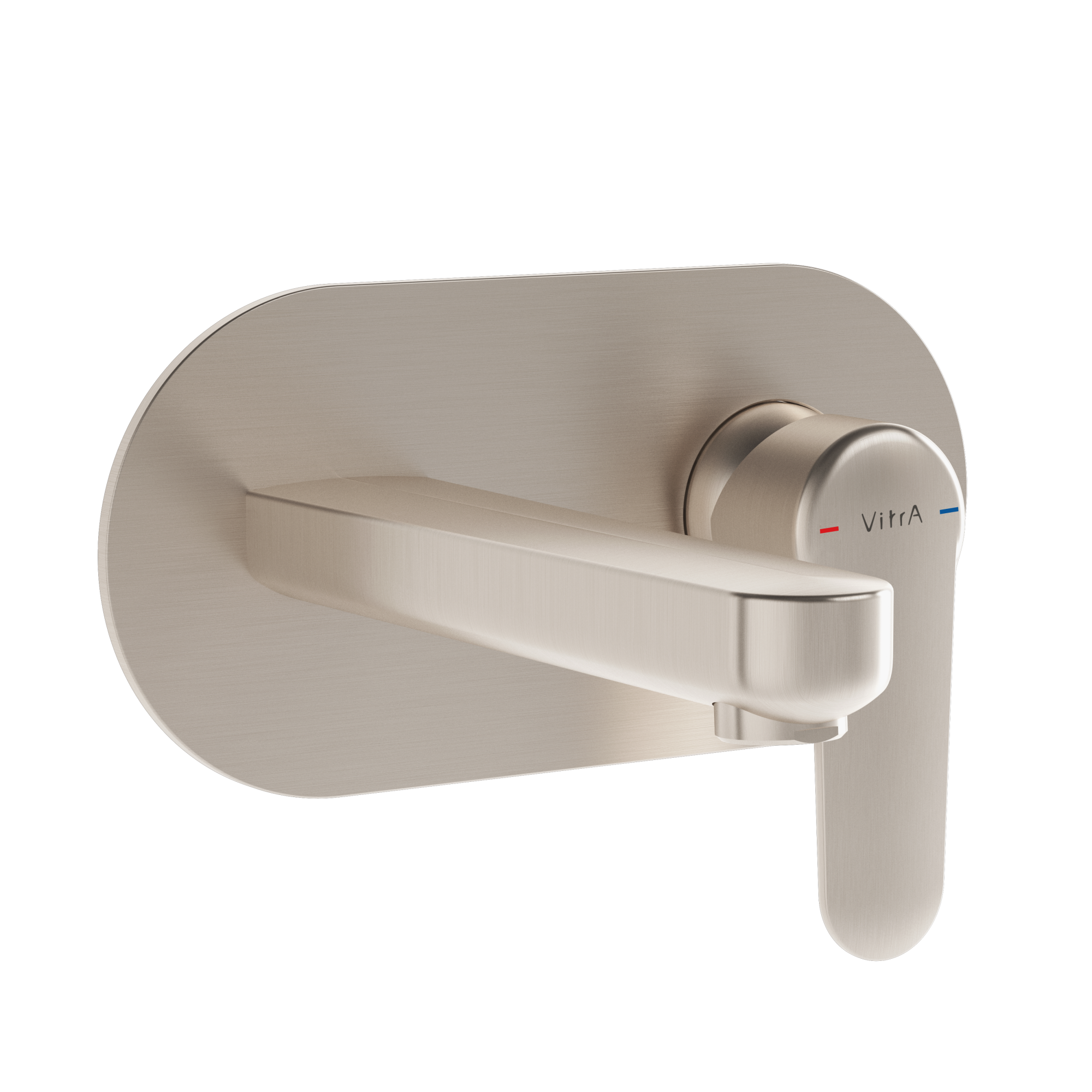 Встраиваемый смеситель для раковины VitrA Root Round A4272134EXP брашированный никель латунь