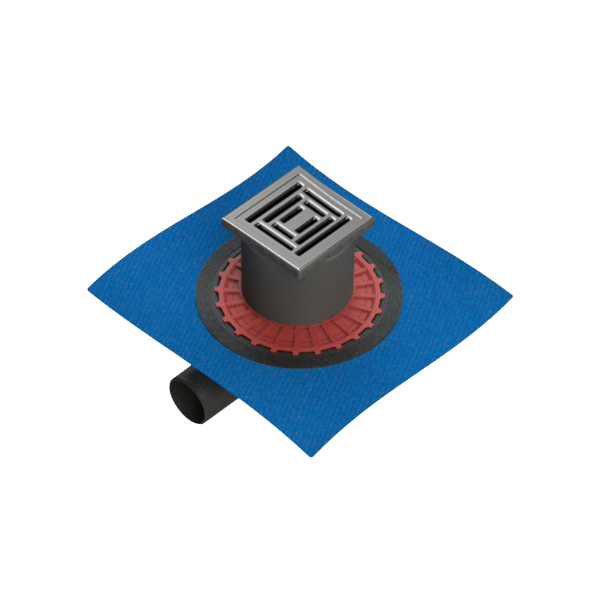 Душевой трап VitrA Style 59980103000 10 x 10 см горизонтальный с мокрым затвором матовый хром