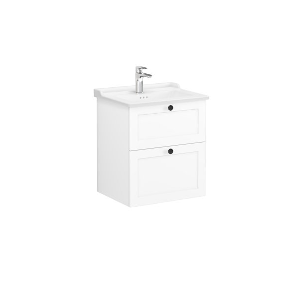 Тумба с раковиной для ванной VitrA Root Classic 68848 60 см матовая белая МДФ