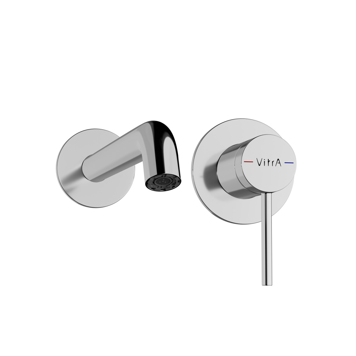 Встраиваемый смеситель для раковины VitrA Minimax Round A43549EXP однорычажный хром латунь