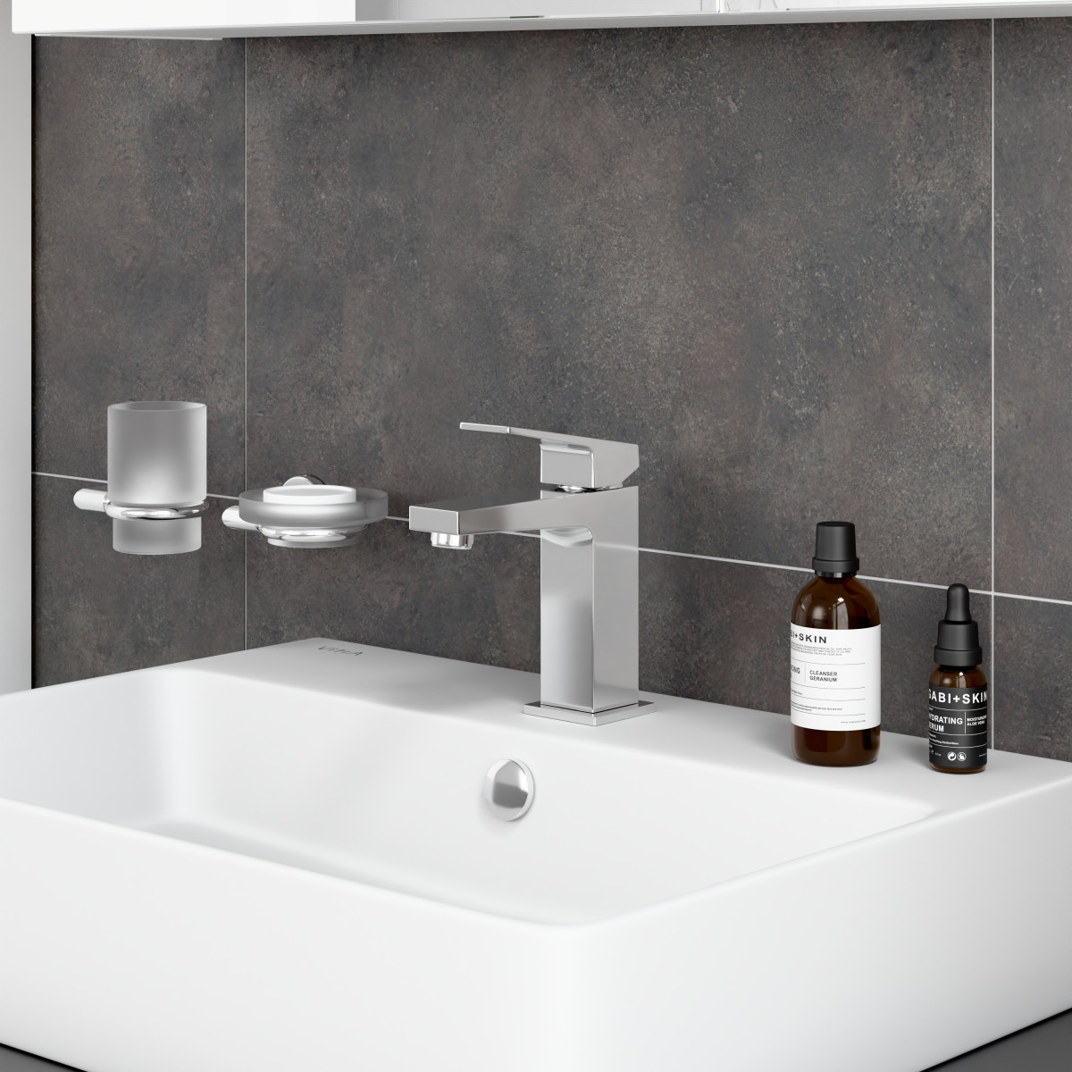 Смеситель для раковины VitrA Minimax S (Минимакс С)quare (Минимакс Скуэр) A43720EXP однорычажный хром латунь