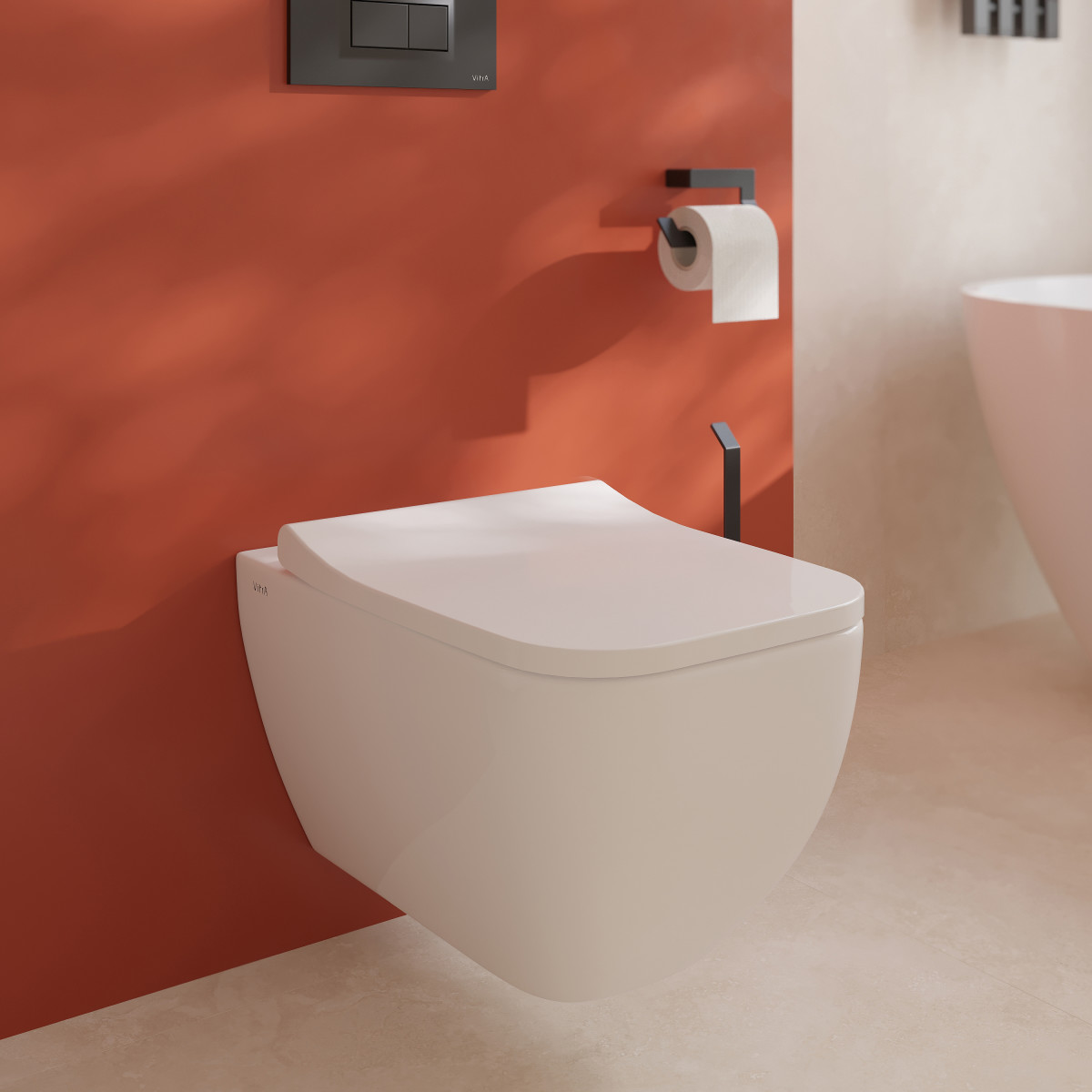 Подвесной унитаз VitrA Shift 7742B003-0075 безободковый Rim-ex белый санитарный фарфор антибактериальное покрытие Hygiene