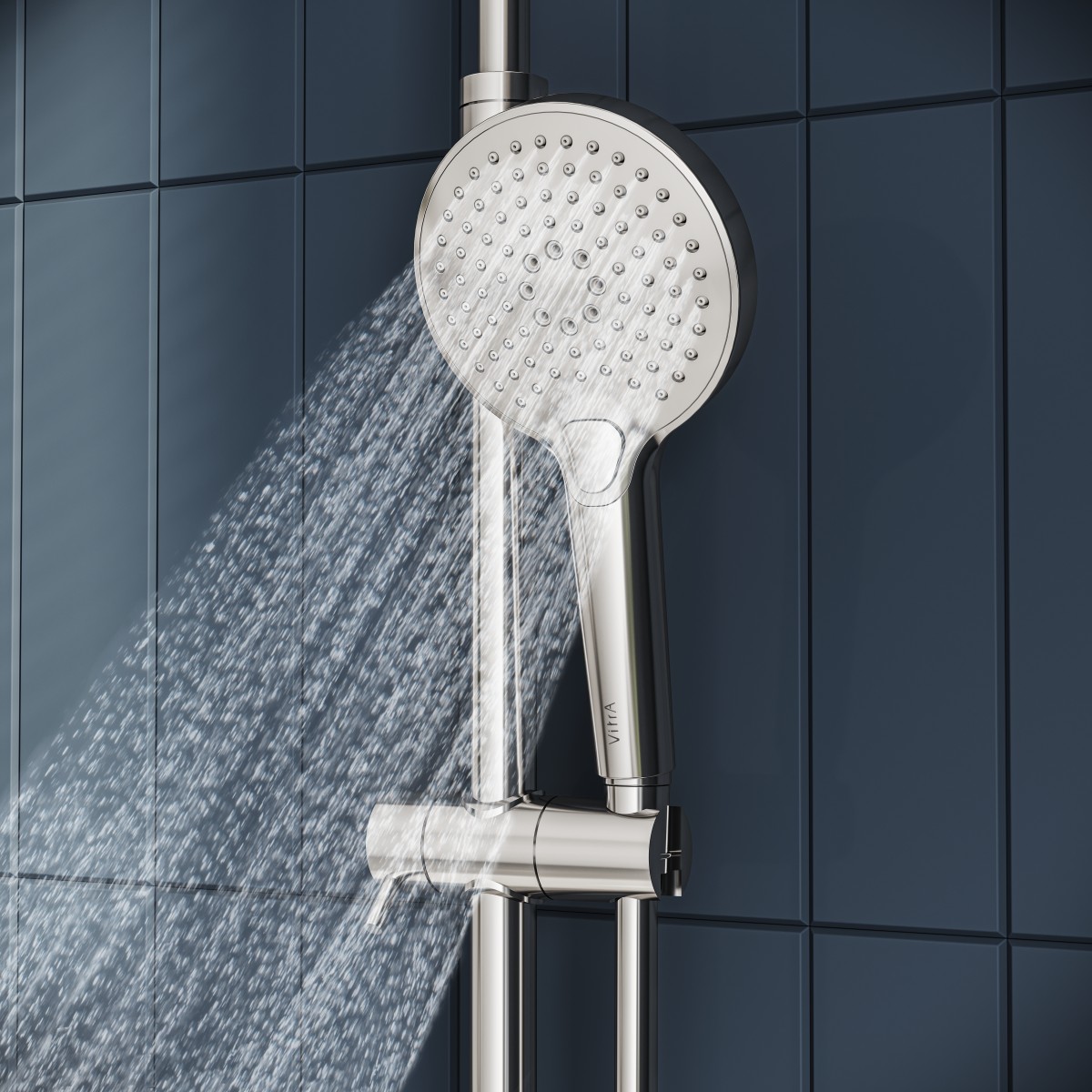 Душевая система VitrA Aquaheat (Аквахит) A47205EXP с термостатическим смесителем и ручным душем хром латунь
