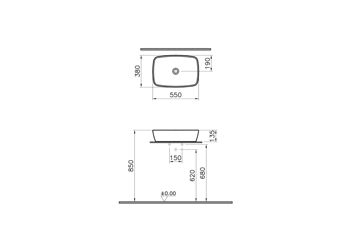 Чаша VitrA Shift 7075B083-0016