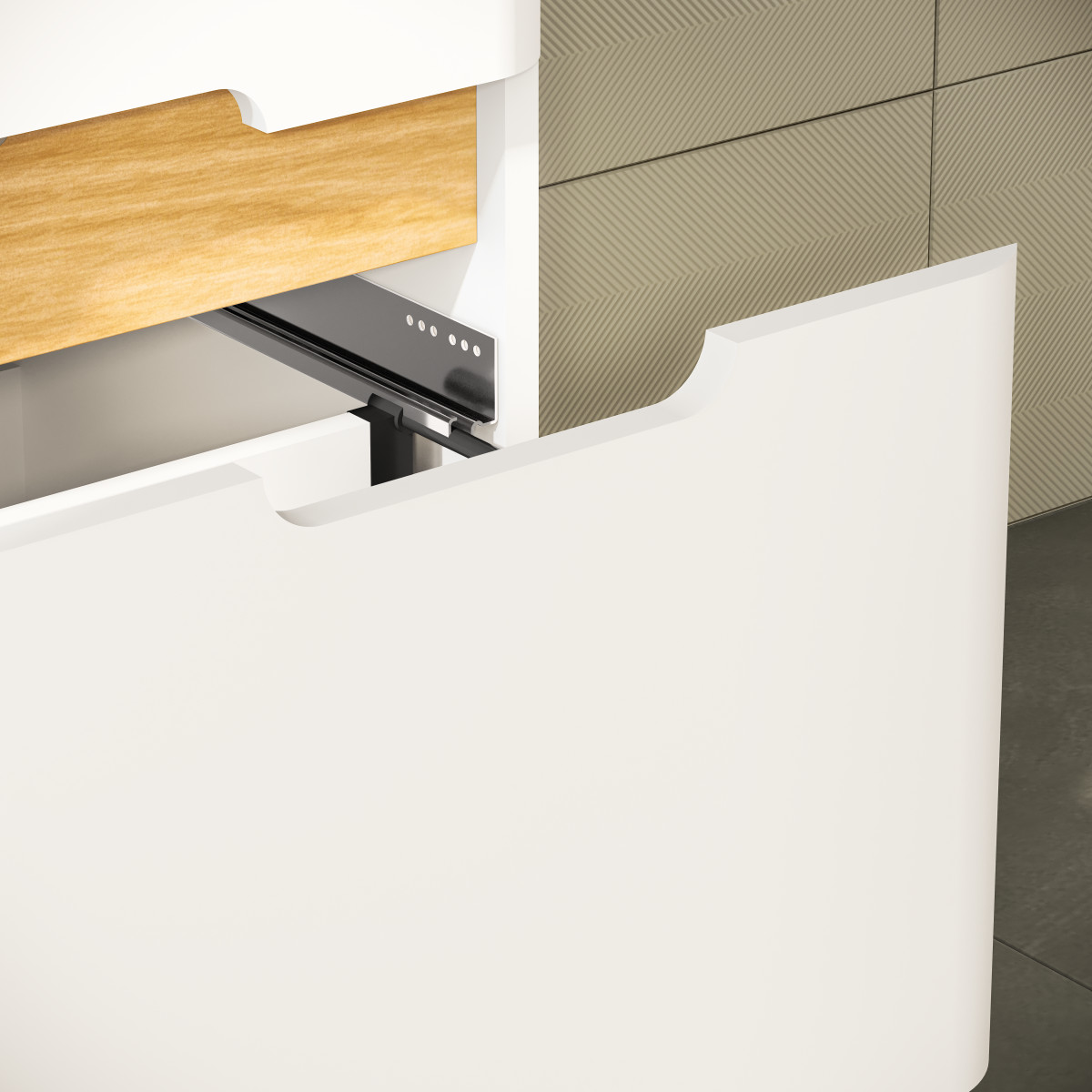 Тумба с раковиной для ванной VitrA Sento (Сенто) 60822 65 см матовая белая МДФ