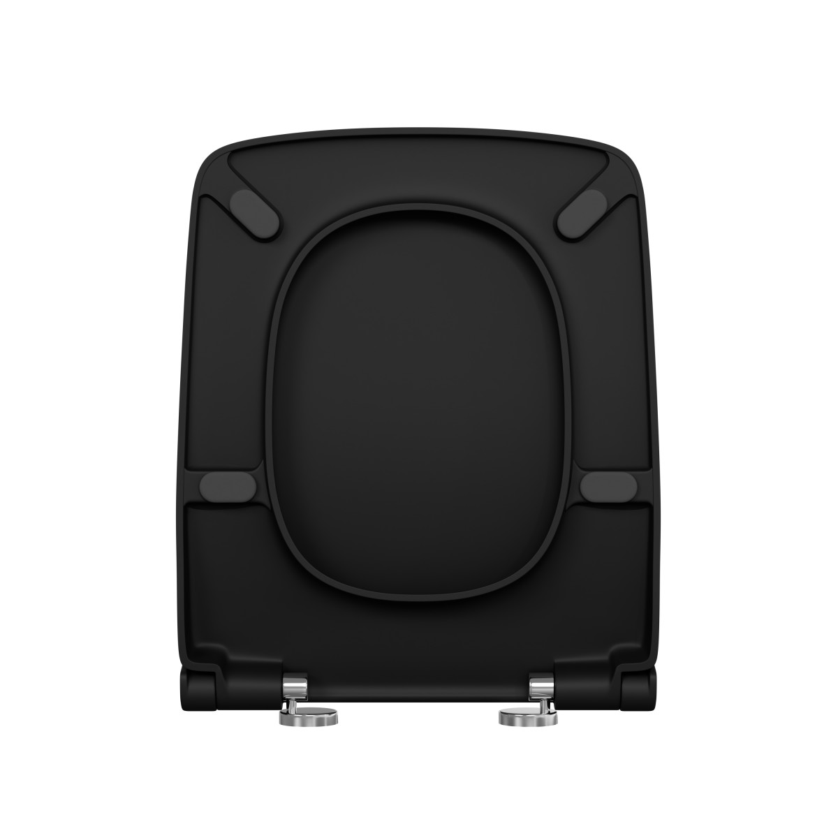 Сиденье для унитаза VitrA Metropole 122-483-009 квадратное матовое черное дюропласт с микролифтом