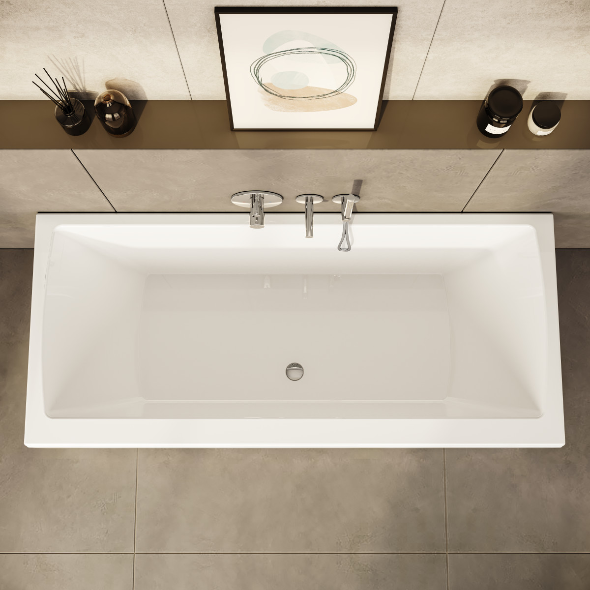 Ванна VitrA Neon (Неон) 52540001000 180 x 80 см акриловая прямоугольная белая