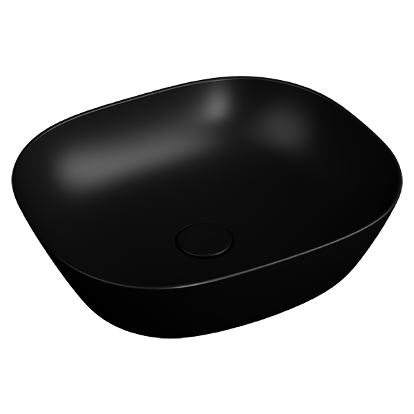 Раковина чаша VitrA Plural 7810B483-0016 45 x 38 см накладная матовая черная антибактериальное покрытие Hygiene + Clean