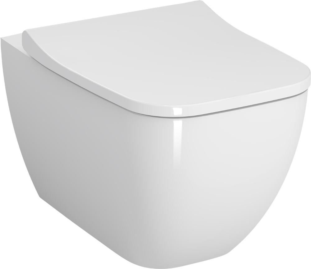 Подвесной унитаз VitrA Shift 7742B003-0075 безободковый Rim-ex белый санитарный фарфор антибактериальное покрытие Hygiene